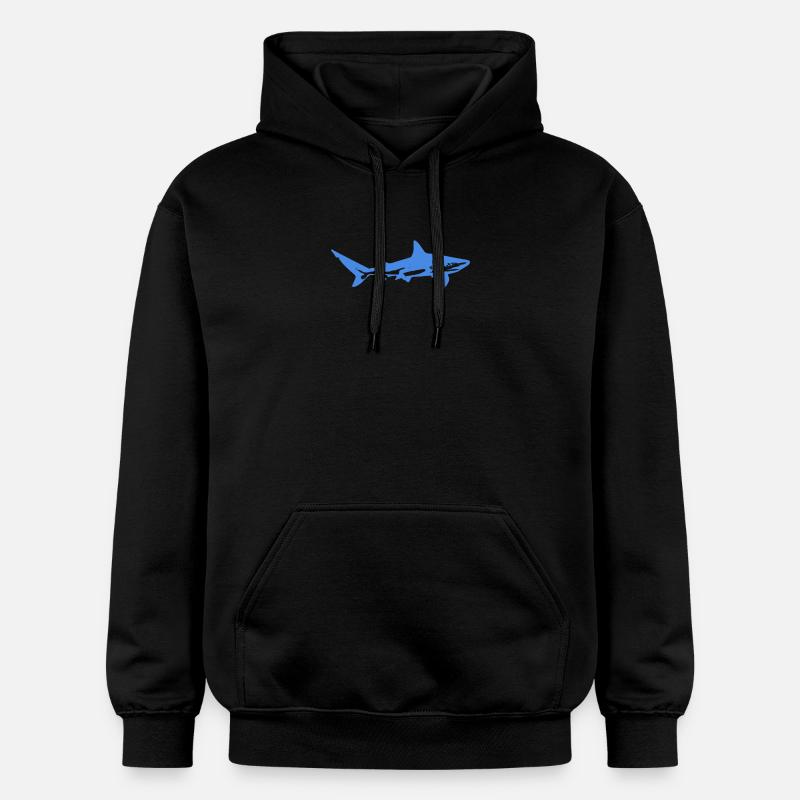 Requin bleu - Sweat à capuche Softstyle® Gildan Unisexe - noir