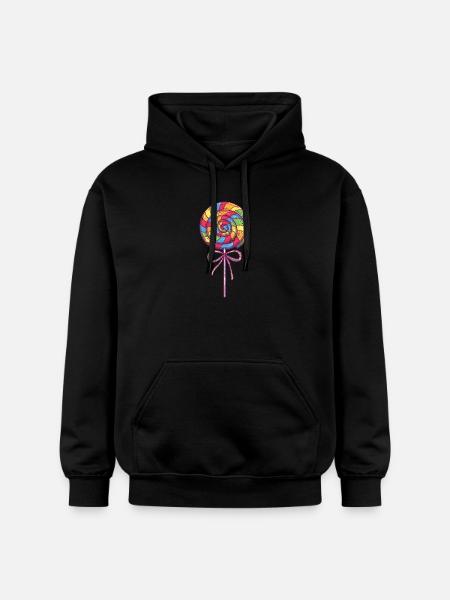 Candy cane Sweet lollipop - Gildan Unisex Softstyle® Midweight Hoodie - black