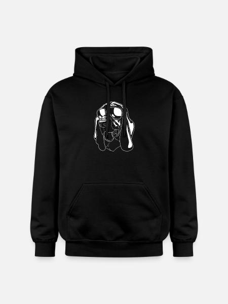 Basset Hound - Gildan Unisex Softstyle® Midweight Hoodie - black
