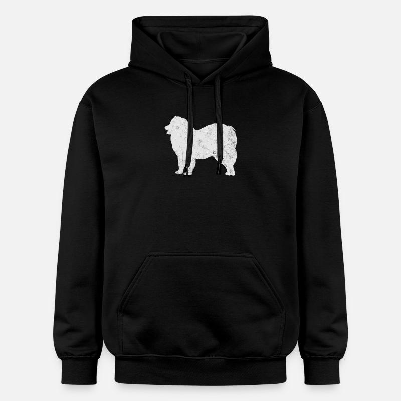 Samojede Samoyed Hundebesitzer - Gildan Unisex Softstyle® Midweight Hoodie - Schwarz