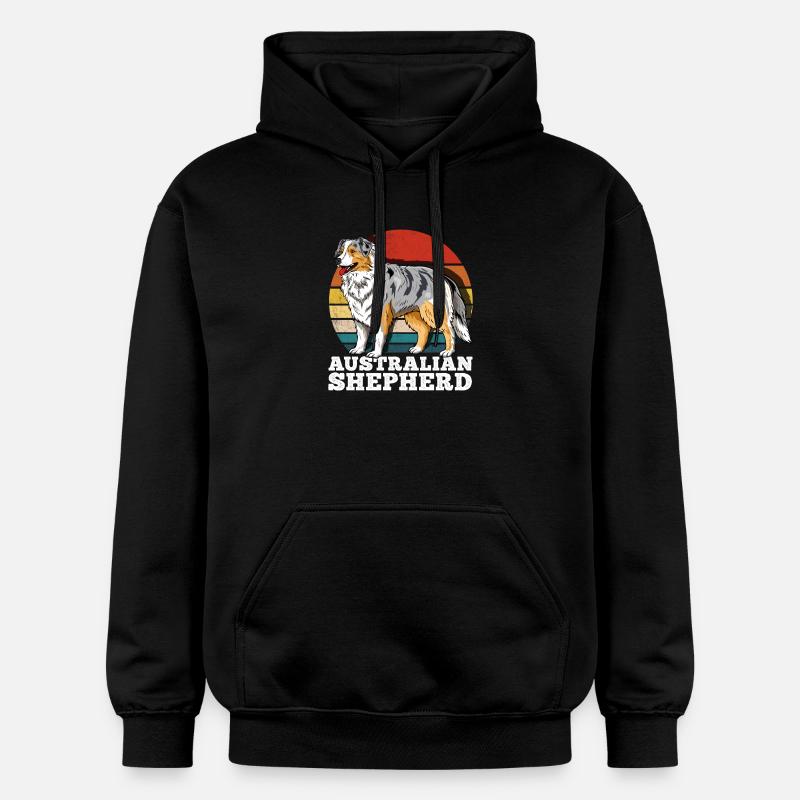 Berger Australien Aussie Rétro - Sweat à capuche Softstyle® Gildan Unisexe - noir