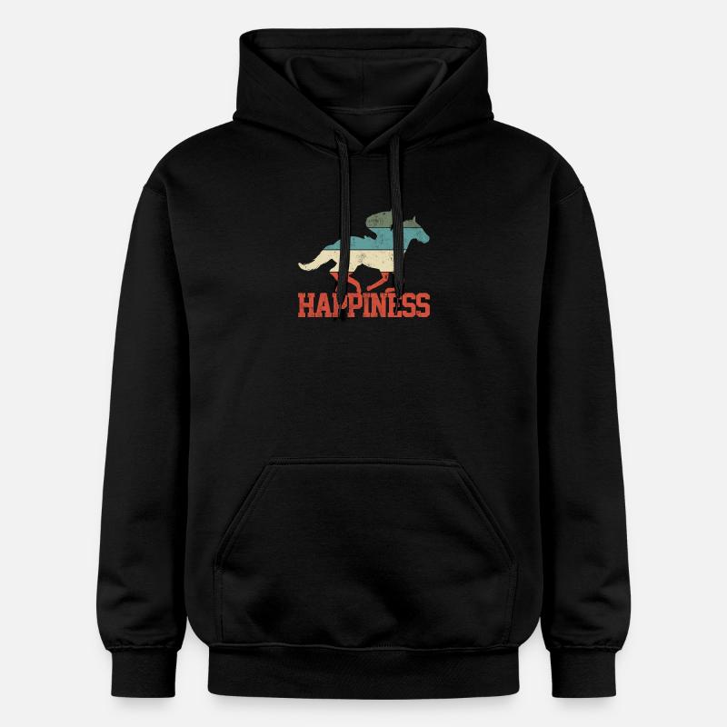 Cavalier équitation cheval - Sweat à capuche Softstyle® Gildan Unisexe - noir