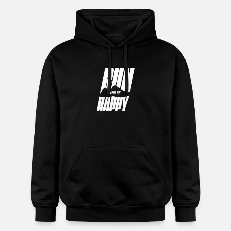 Courir heureux - Sweat à capuche Softstyle® Gildan Unisexe - noir