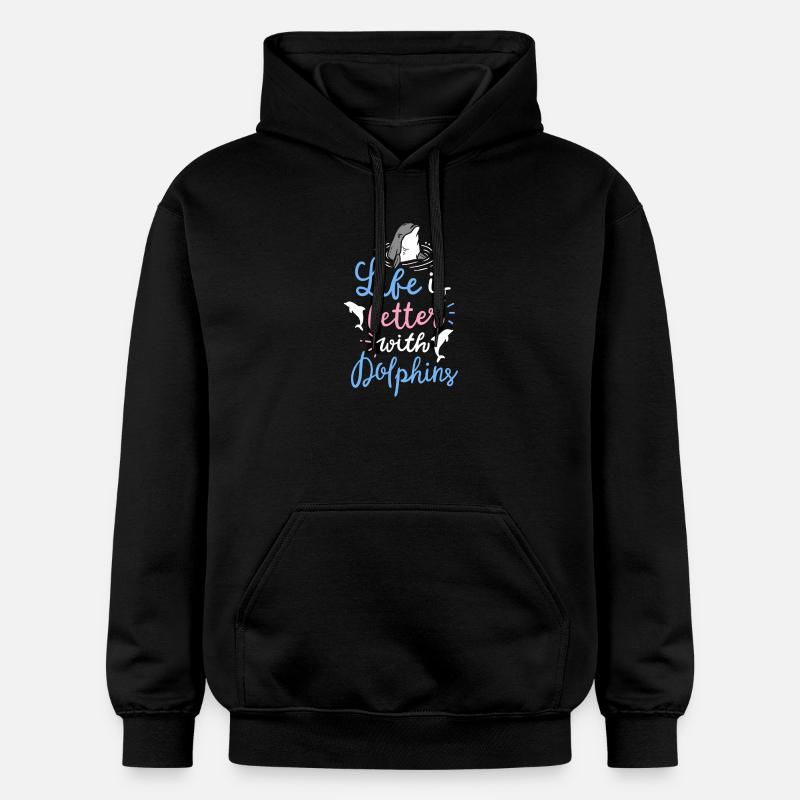 Dauphin - Sweat à capuche Softstyle® Gildan Unisexe - noir