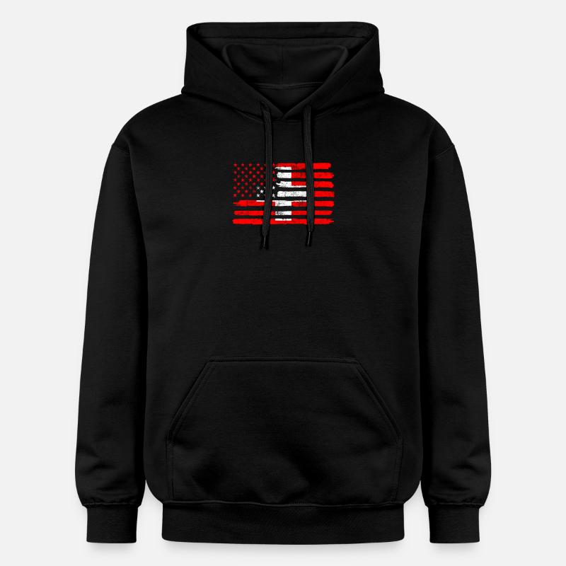 Drapeau des États-Unis Suisse - Sweat à capuche Softstyle® Gildan Unisexe - noir