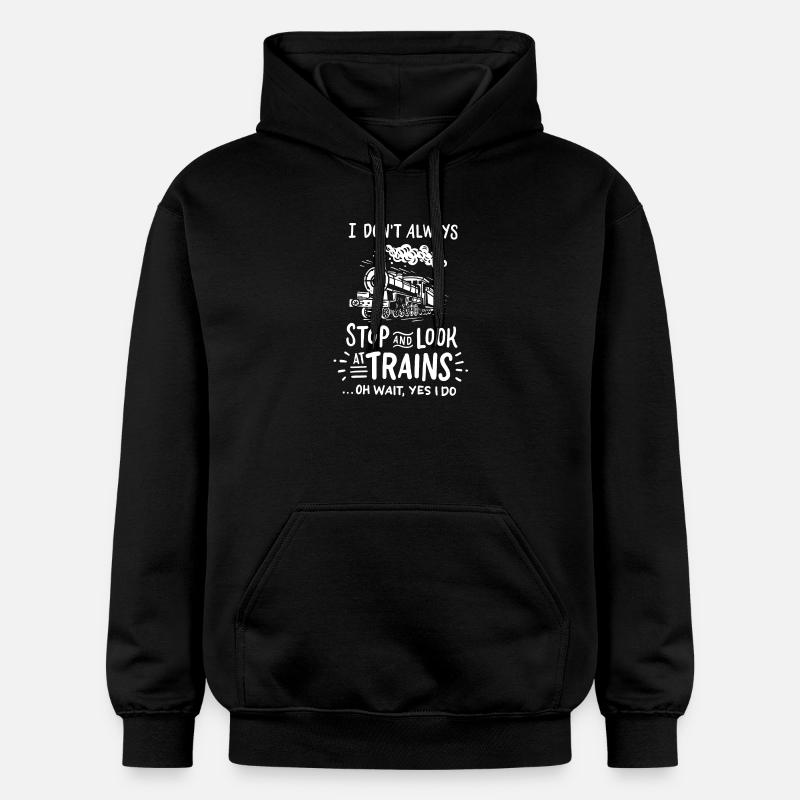 Trains Chemin de fer - Sweat à capuche Softstyle® Gildan Unisexe - noir
