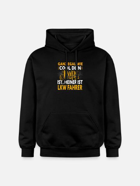 Papa Lkw Fahrer - Gildan Unisex Softstyle® Midweight Hoodie - Schwarz