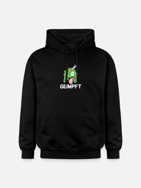 Geimpft - Gildan Unisex Softstyle® Midweight Hoodie - Schwarz