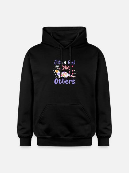 Otter Seeotter Otterliebhaber - Gildan Unisex Softstyle® Midweight Hoodie - Schwarz