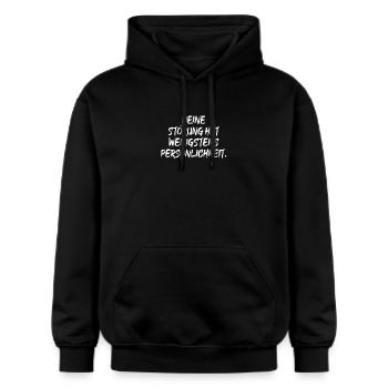 Meine Störung Hat Wenigstens Persönlichkeit Stolz - Gildan Unisex Softstyle® Midweight Hoodie - Schwarz - Vorne - Marisol (170cm) & Nik (191cm)