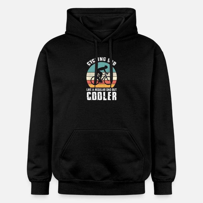Père à vélo - Sweat à capuche Softstyle® Gildan Unisexe - noir
