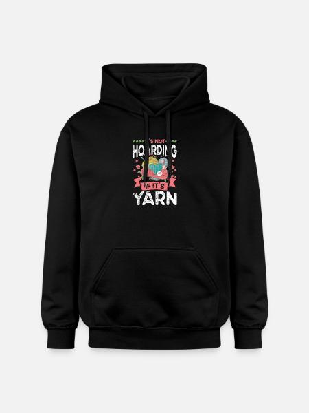 Knitting Yarn Wool Stash Crochet - Gildan Unisex Softstyle® Midweight Hoodie - black