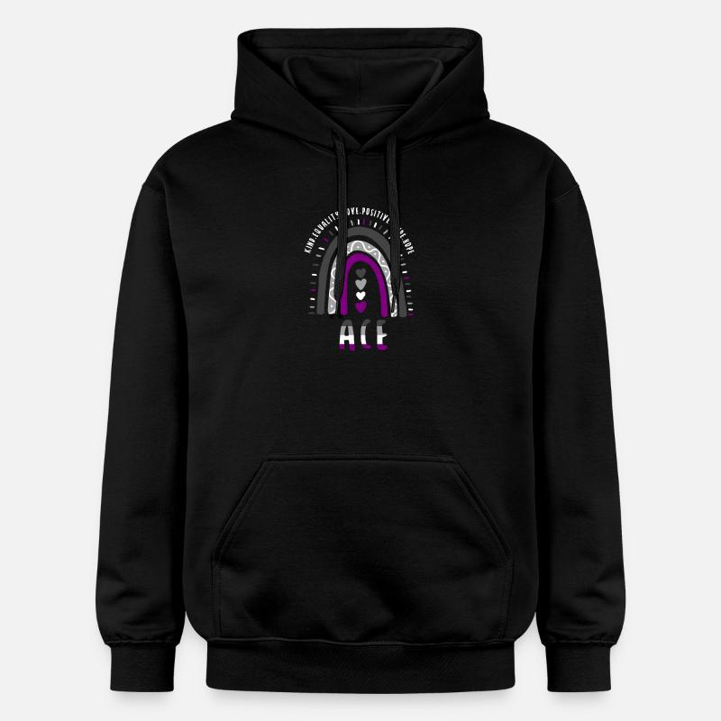 Ace Pride Boho Arc-en-ciel - Sweat à capuche Softstyle® Gildan Unisexe - noir