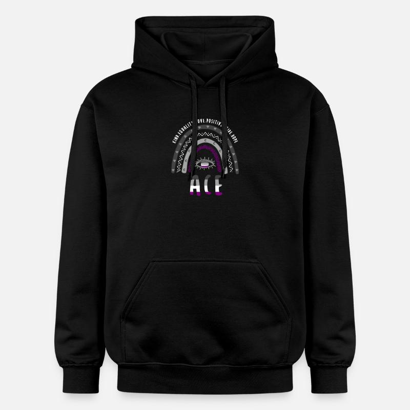 Boho Rainbow Ace Pride - Sweat à capuche Softstyle® Gildan Unisexe - noir