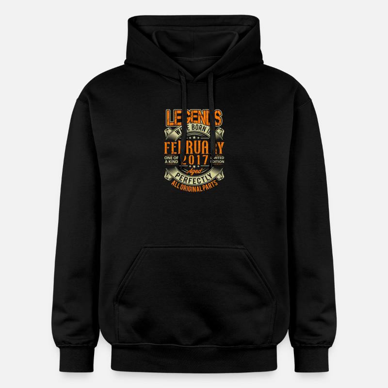 Légende d’anniversaire de février 2017 - Sweat à capuche Softstyle® Gildan Unisexe - noir