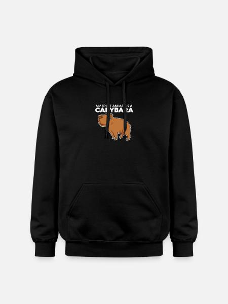 Capybara Wasserschwein - Gildan Unisex Softstyle® Midweight Hoodie - black