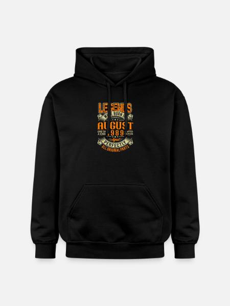1989 August Birthday Legend - Gildan Unisex Softstyle® Midweight Hoodie - black