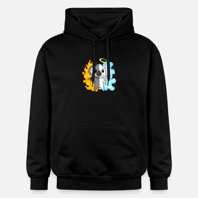 Koala - Angels and Devils - Gildan Unisex Softstyle® Midweight Hoodie - black