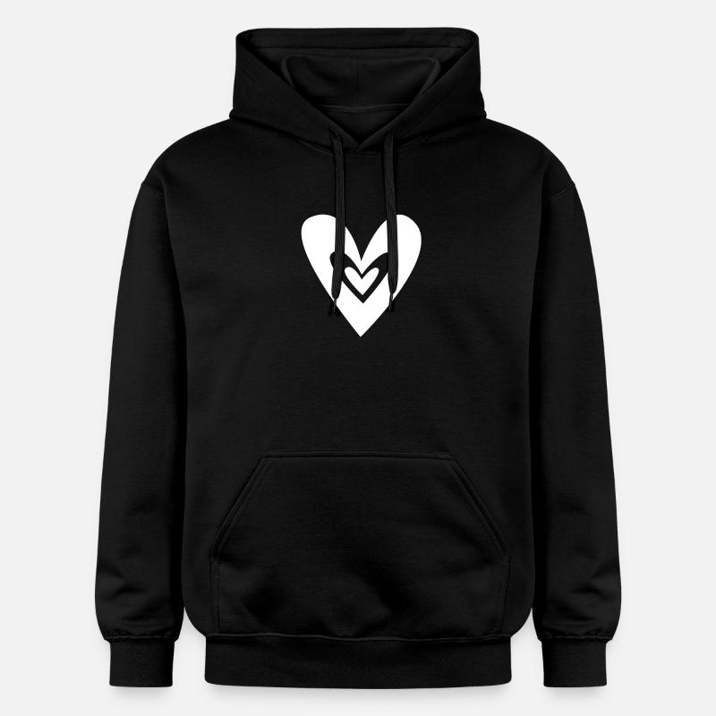Cœurs - Sweat à capuche Softstyle® Gildan Unisexe - noir