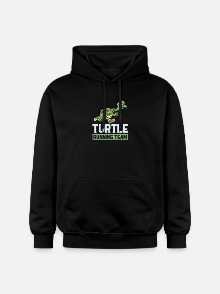 Turtle running team neu - Gildan Unisex Softstyle® Midweight Hoodie - Schwarz