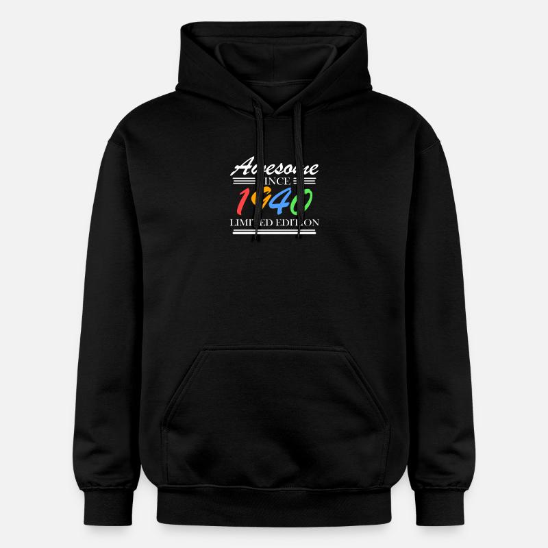 1940 - Né en 1940 - Sweat à capuche Softstyle® Gildan Unisexe - noir