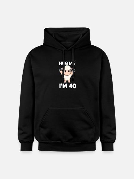40 ans - 40 ans - câlin - Sweat à capuche Softstyle® Gildan Unisexe - noir