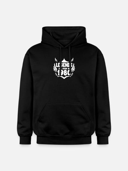 1980 - Born 1980 - Gildan Unisex Softstyle® Midweight Hoodie - black