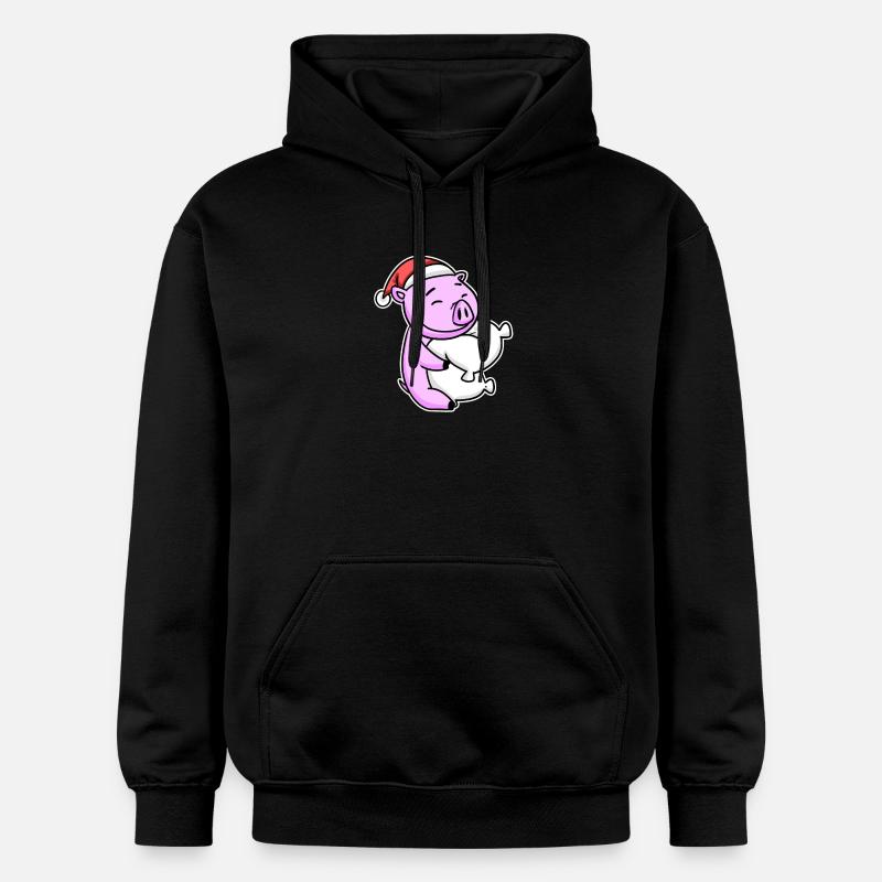 Cochon Noël Sommeil Sommeil Sommeil - Sweat à capuche Softstyle® Gildan Unisexe - noir