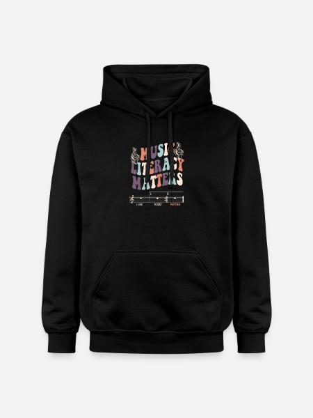 Music Literacy Matters - Gildan Unisex Softstyle® Midweight Hoodie - black
