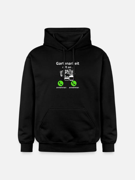 Gartenarbeit ruft an - annehmen oder annehmen? - Gildan Unisex Softstyle® Midweight Hoodie - Schwarz