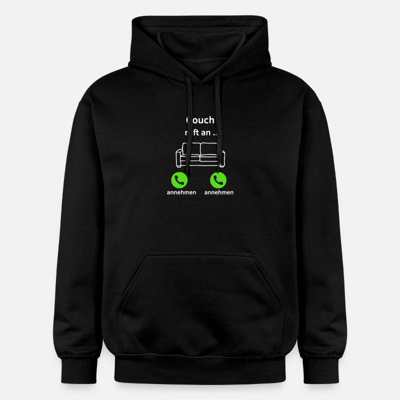 Couch ruft an - annehmen oder annehmen? - Gildan Unisex Softstyle® Midweight Hoodie - Schwarz