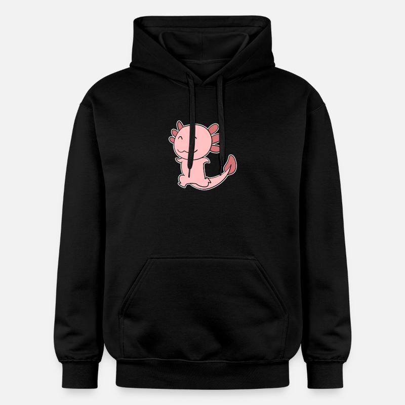 Motif Axolotl - Sweat à capuche Softstyle® Gildan Unisexe - noir