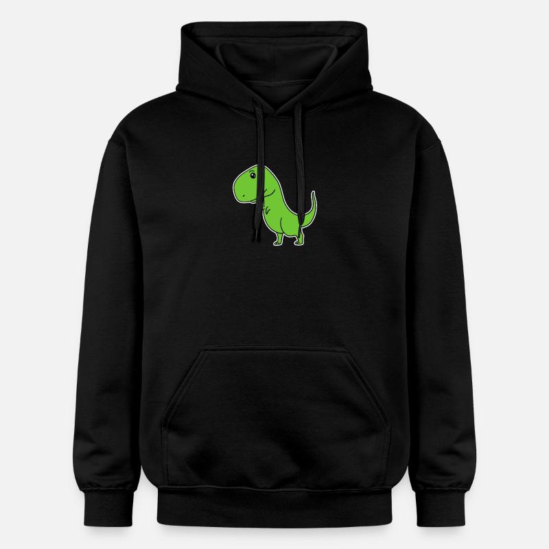 Dinosaure Vert - Sweat à capuche Softstyle® Gildan Unisexe - noir