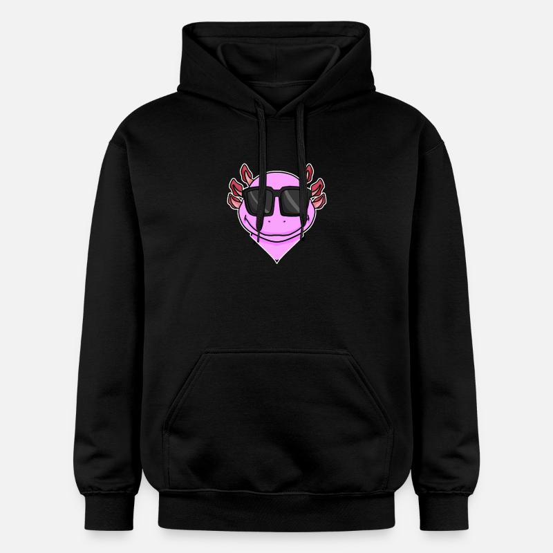Axolotl avec lunettes de soleil - Sweat à capuche Softstyle® Gildan Unisexe - noir