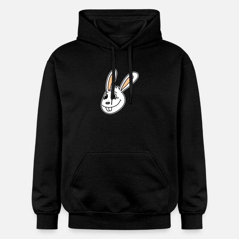Tête de lapin Tête d’animal - Sweat à capuche Softstyle® Gildan Unisexe - noir