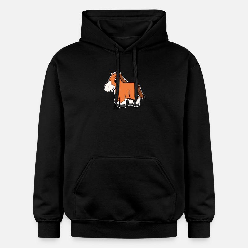 Motif de cheval - Sweat à capuche Softstyle® Gildan Unisexe - noir