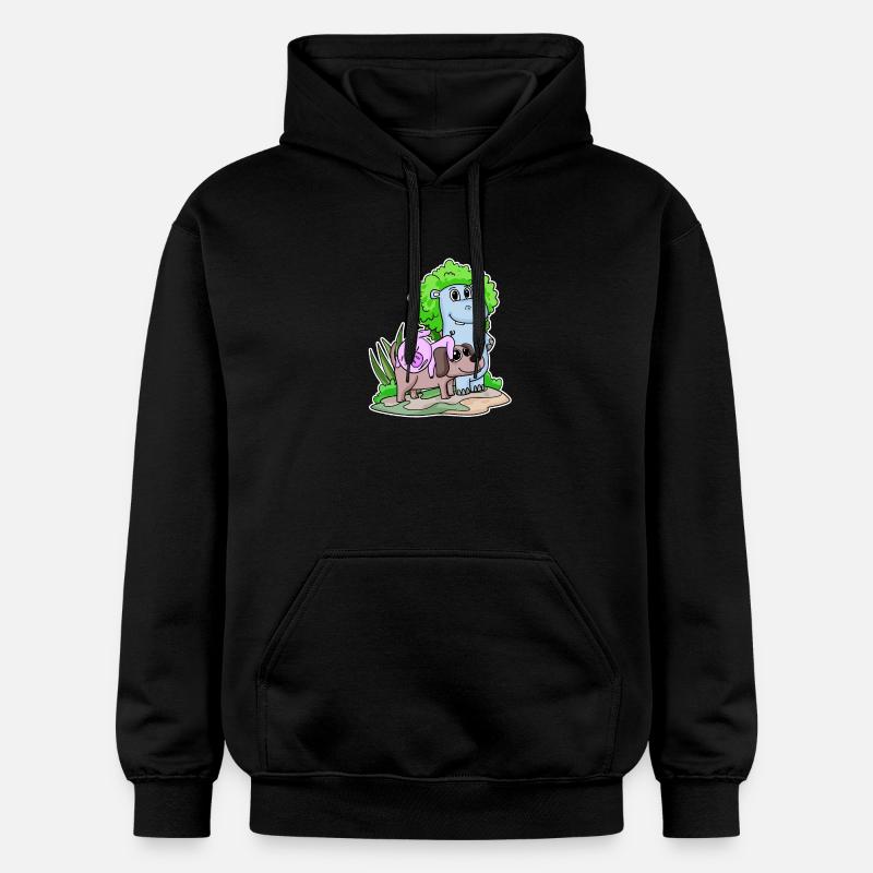 Animaux mignons - Sweat à capuche Softstyle® Gildan Unisexe - noir