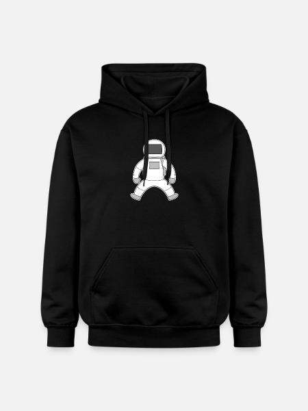Astronaut motif - Gildan Unisex Softstyle® Midweight Hoodie - black