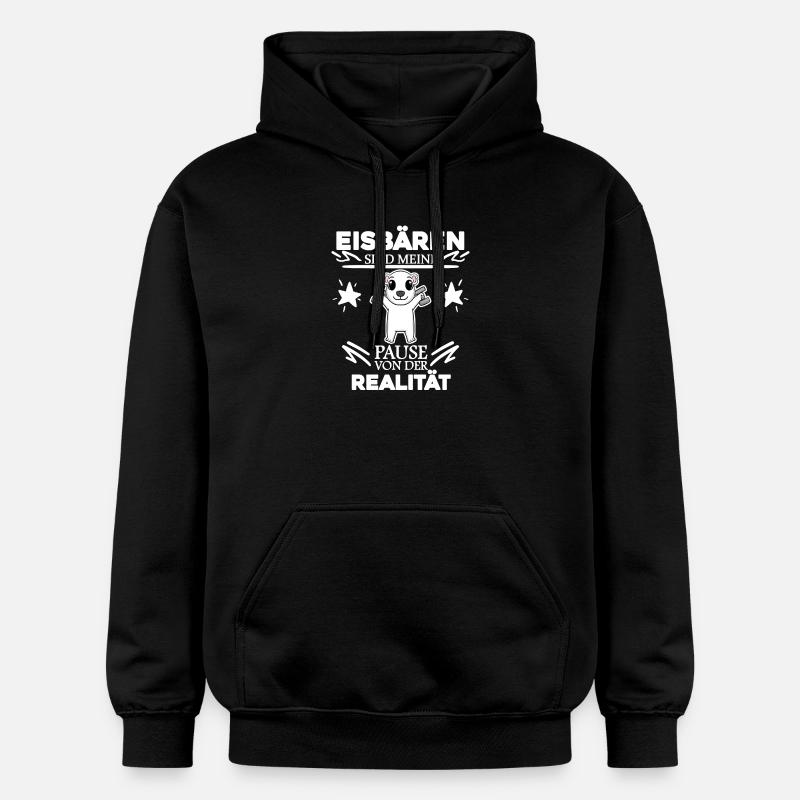 Eisbär Polarbär Bär - Gildan Unisex Softstyle® Midweight Hoodie - Schwarz