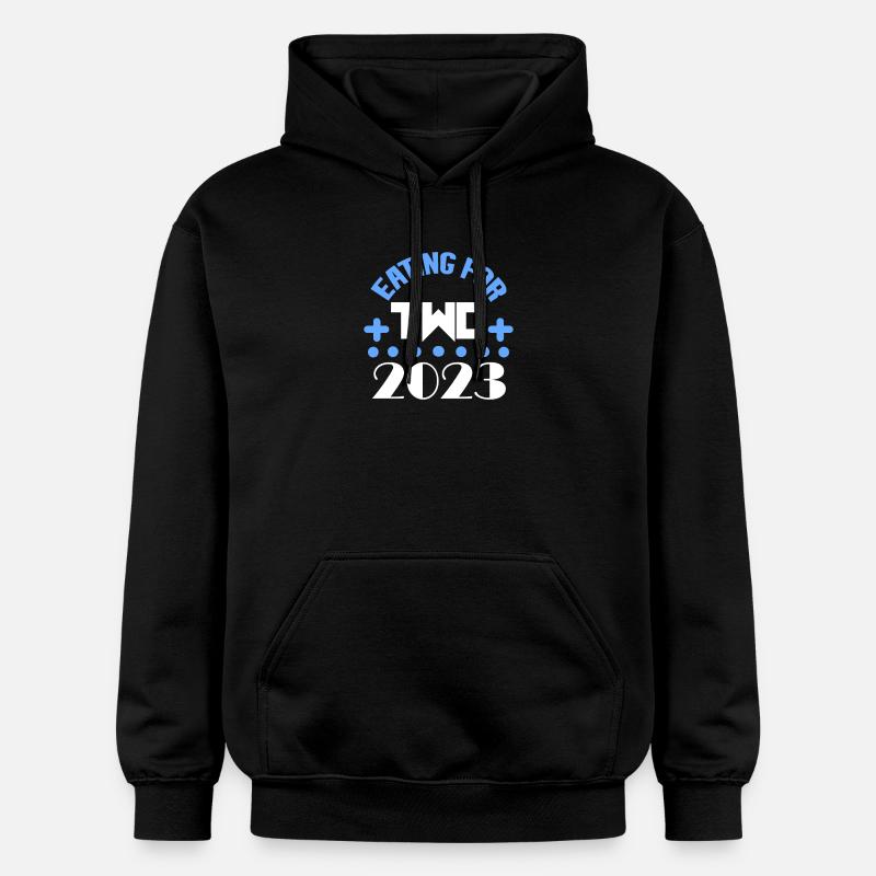 Grossesse Gémeaux 2023 - Sweat à capuche Softstyle® Gildan Unisexe - noir