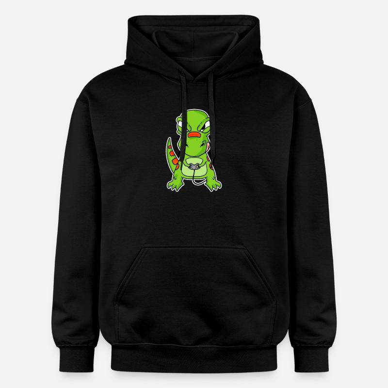 Dino Gamer Gaming Zocken Zocker - Sweat à capuche Softstyle® Gildan Unisexe - noir