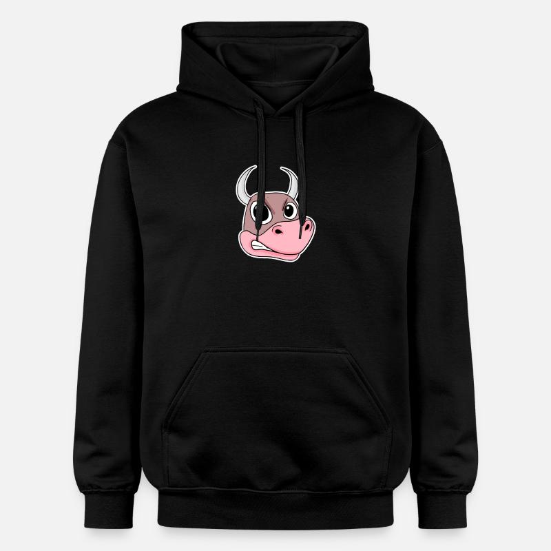 Taureau en colère - Sweat à capuche Softstyle® Gildan Unisexe - noir