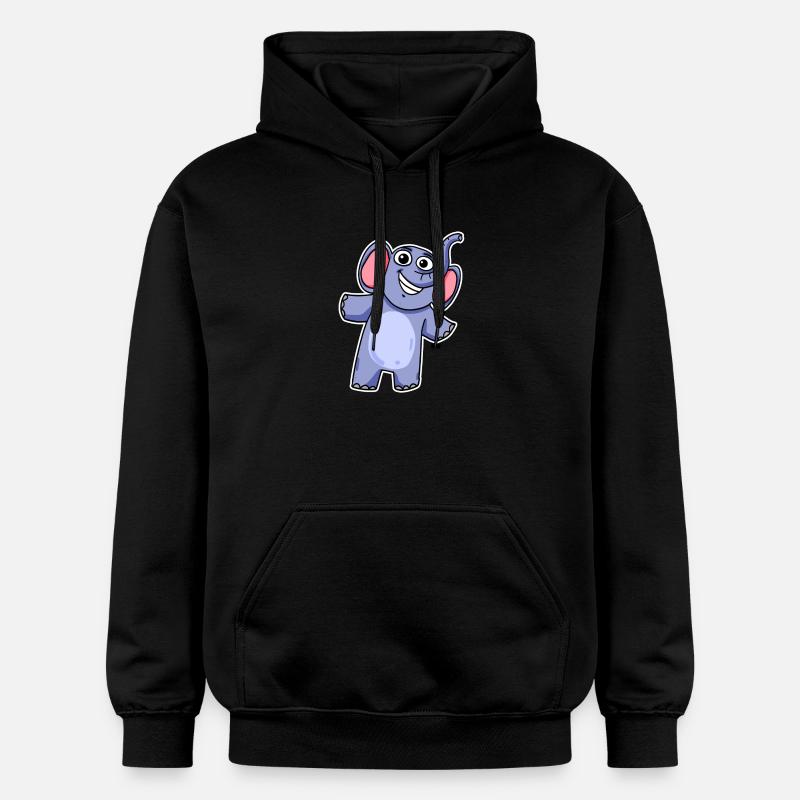 Mignon petit éléphant - Sweat à capuche Softstyle® Gildan Unisexe - noir