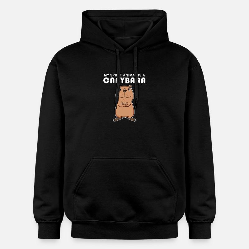 Capybara Wasserschwein Capybaras - Sweat à capuche Softstyle® Gildan Unisexe - noir