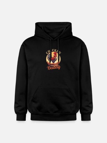Royal Welsh with Rooster's Head - Gildan Unisex Softstyle® Midweight Hoodie - black