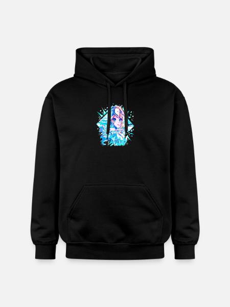 Anime Snow Queen Ice Princess - Gildan Unisex Softstyle® Midweight Hoodie - black
