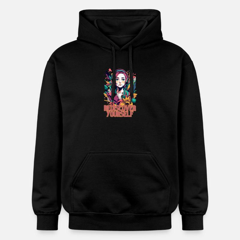 Redécouvrez-vous - Graphique esthétique tendance - Sweat à capuche Softstyle® Gildan Unisexe - noir