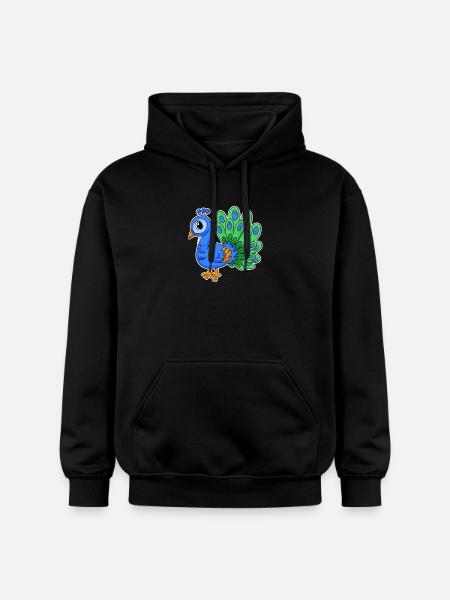 Peacock - Gildan Unisex Softstyle® Midweight Hoodie - black