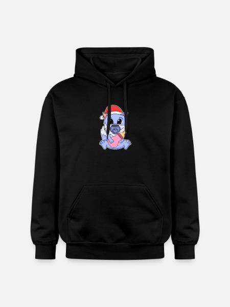 Bébé loup Noël - Sweat à capuche Softstyle® Gildan Unisexe - noir