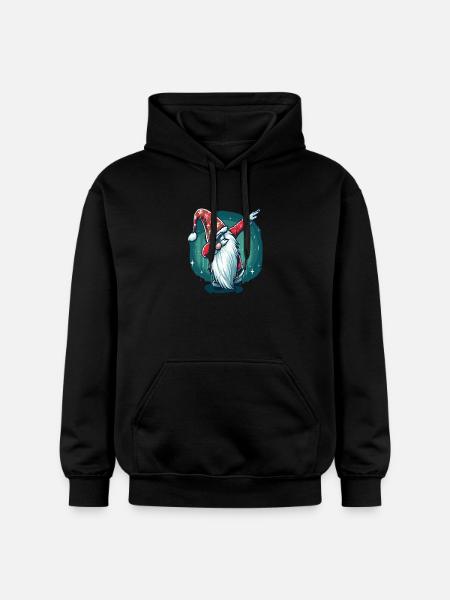 Dabbing Christmas Gnome - Gildan Unisex Softstyle® Midweight Hoodie - black